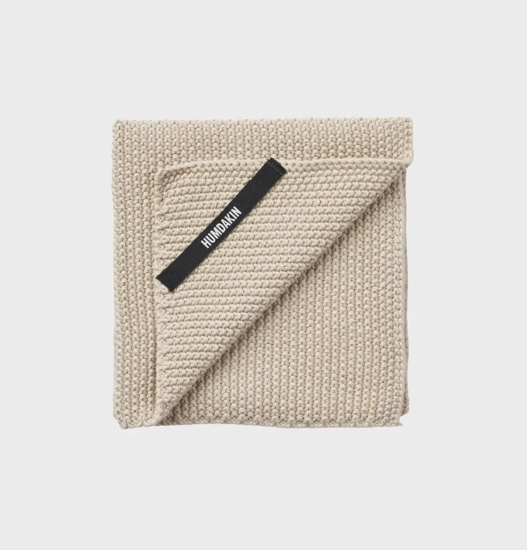 HUMDAKIN Strikket karklud Organic Textiles 01 Light Stone